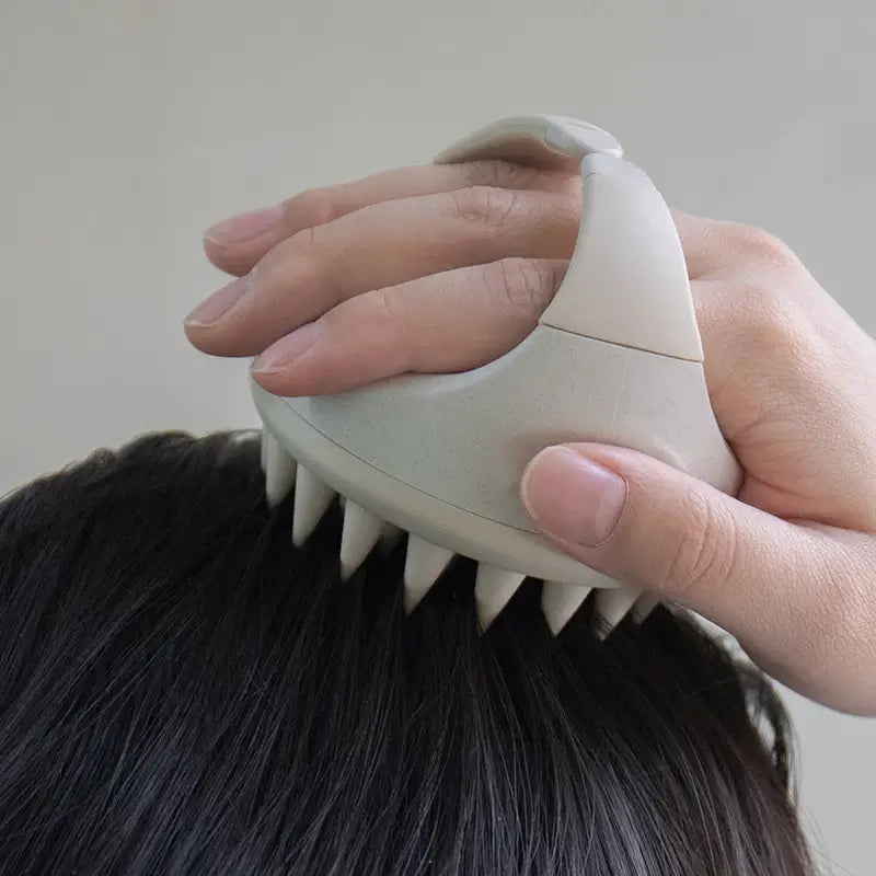 scalp massage with brush
